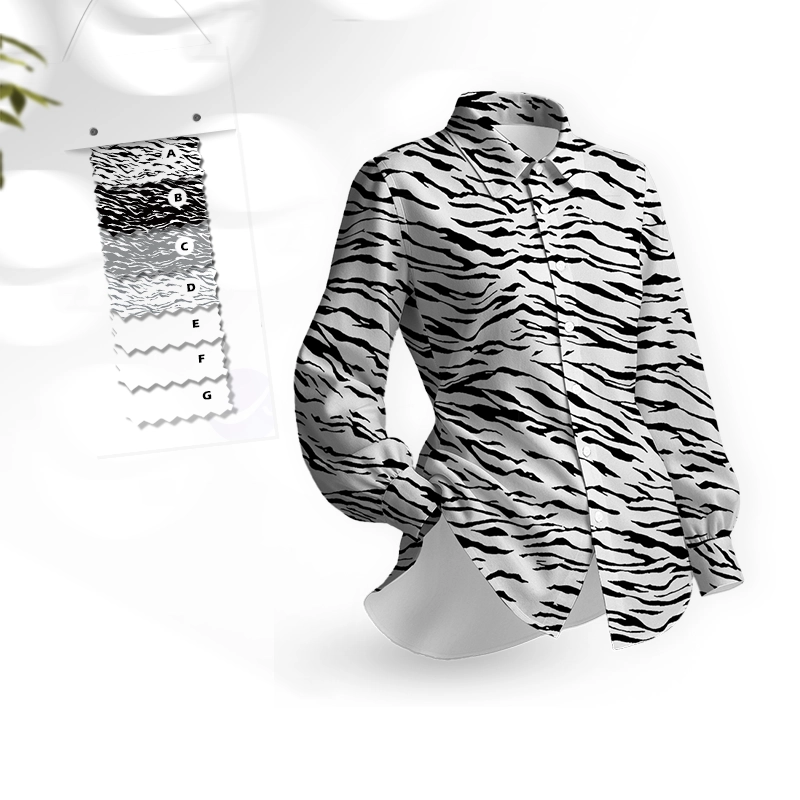 عکس طرح زبرا براشی تک رنگ مشکی چاپ پارچه سابلیمیشن